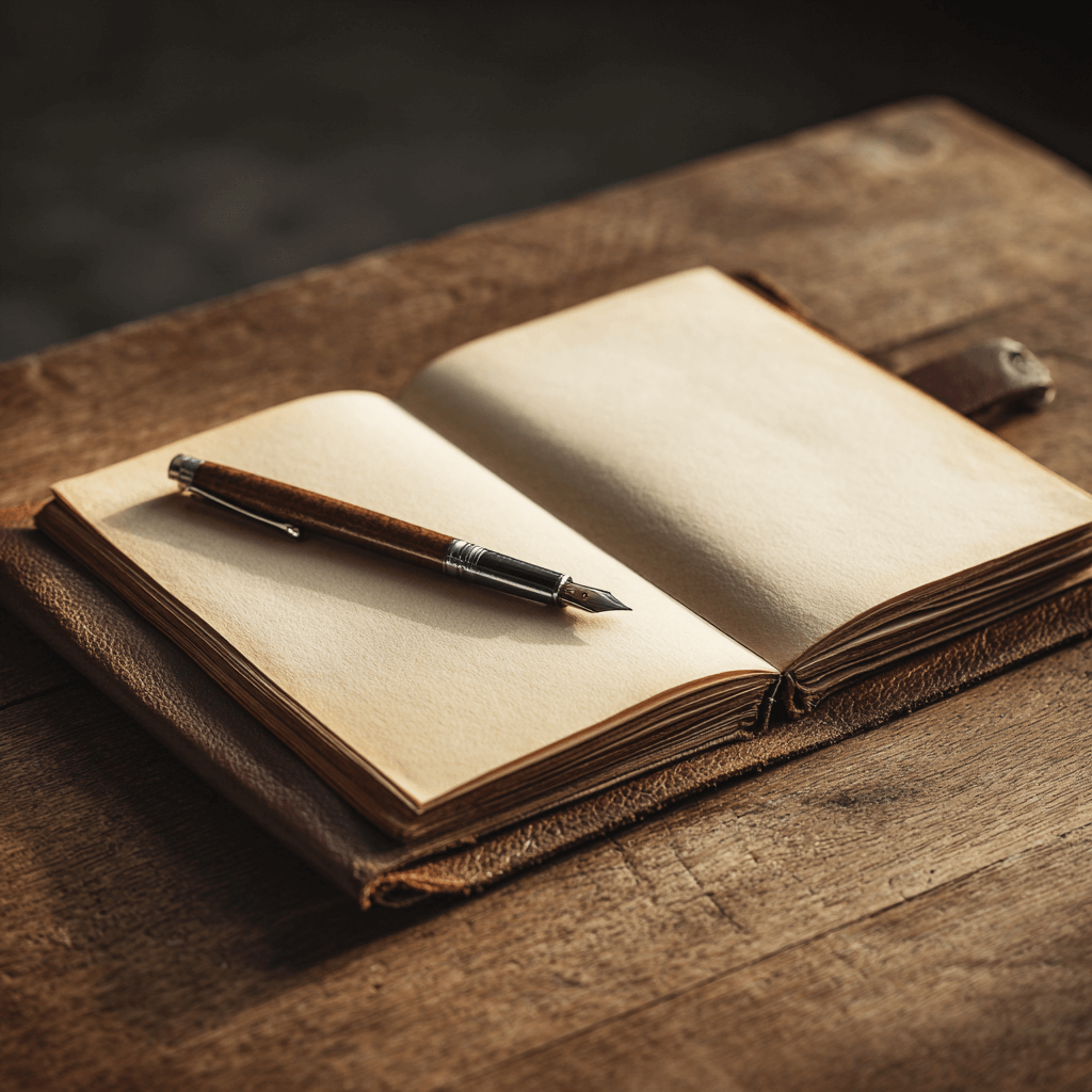 Ανοιχτό σημειωματάριο με στυλό και καφέ, που συμβολίζει τη μελέτη και τον σχεδιασμό